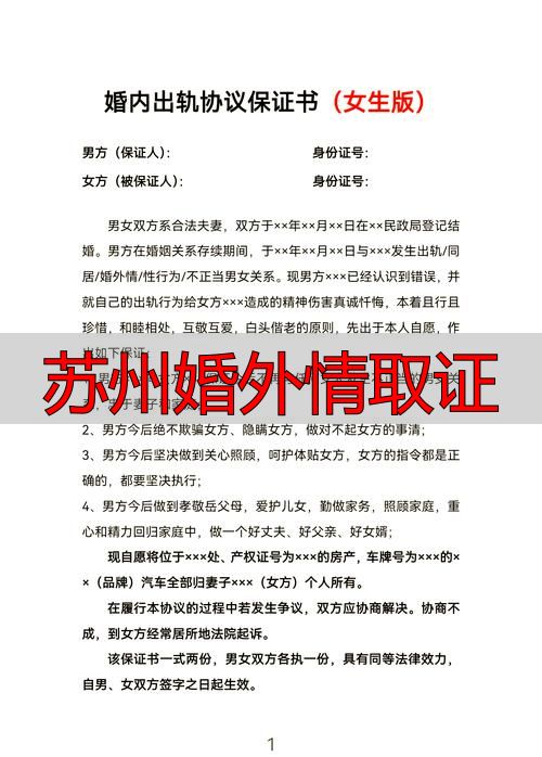 苏州婚外情取证