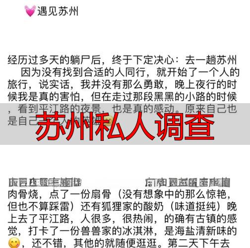 苏州找私人调查靠谱吗？本地从业者说点实话