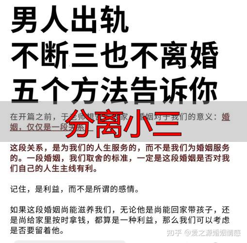 分离小三